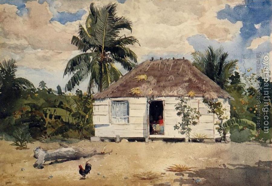 Winslow Homer : Native Huts, Nassau